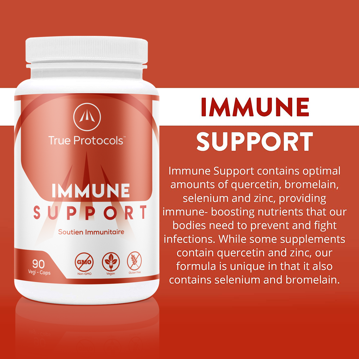Immune Support with Quercetin,  Bromelain, Zinc &amp; Selenium