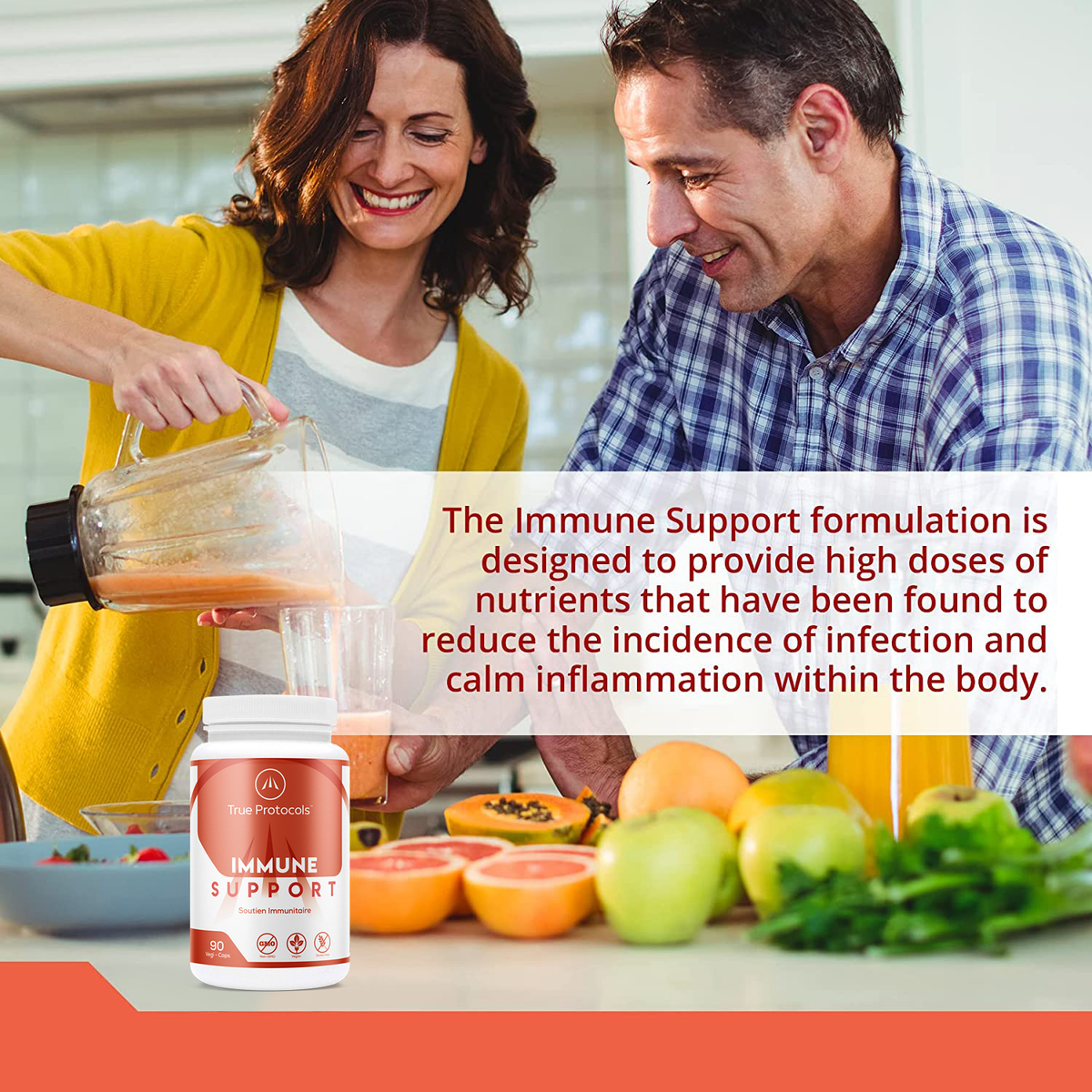 Immune Support - Boost Immune Response with Quercetin,  Bromelain, Zinc &amp; Selenium