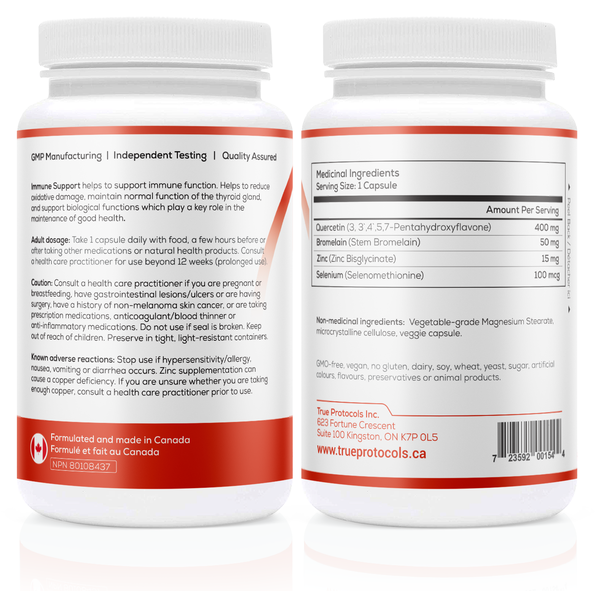 Immune Support with Quercetin,  Bromelain, Zinc &amp; Selenium