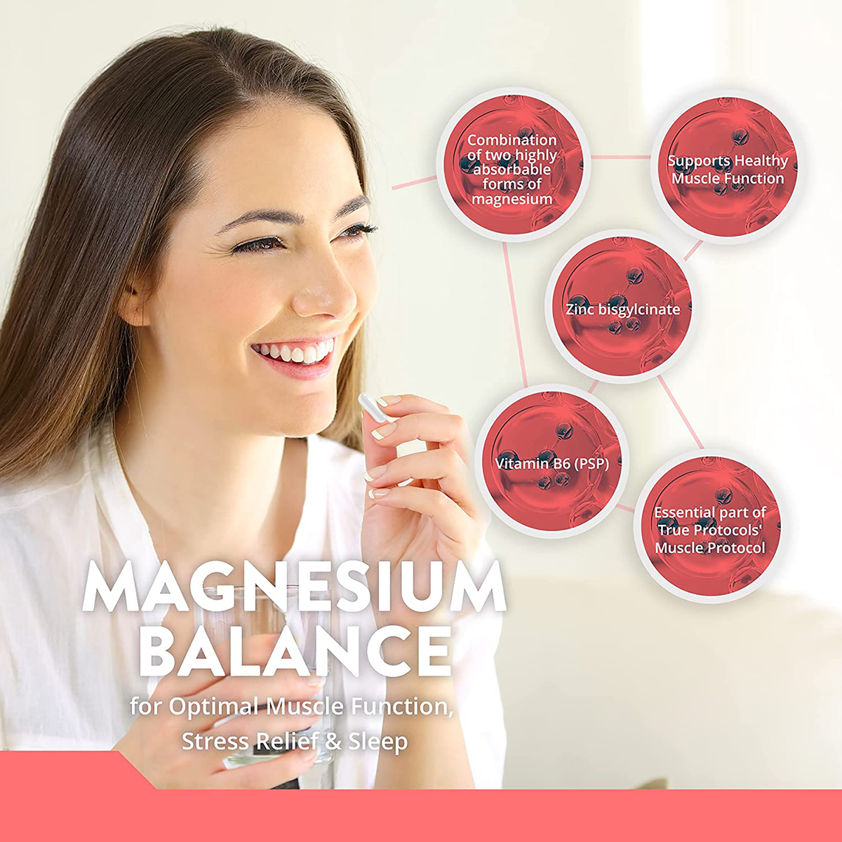 Magnesium Balance - Highly Absorbable Magnesium with Vitamin B6 &amp; Zinc