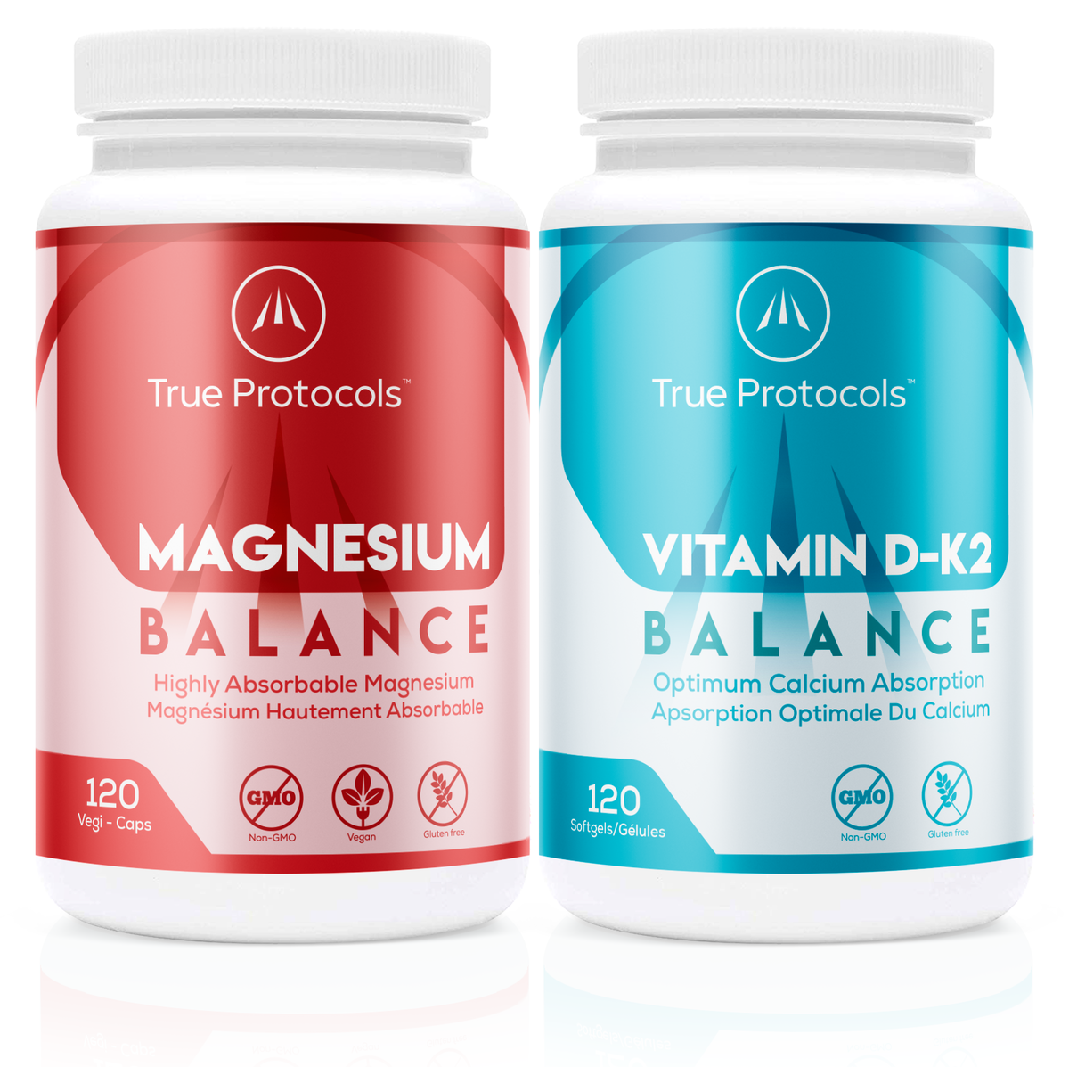 Muscle Protocol - Magnesium Balance &amp; Vitamin D-K2 Balance - Bioavailable Capsules for Optimal Muscle Function, Bone Health, Stress Relief, and Sleep