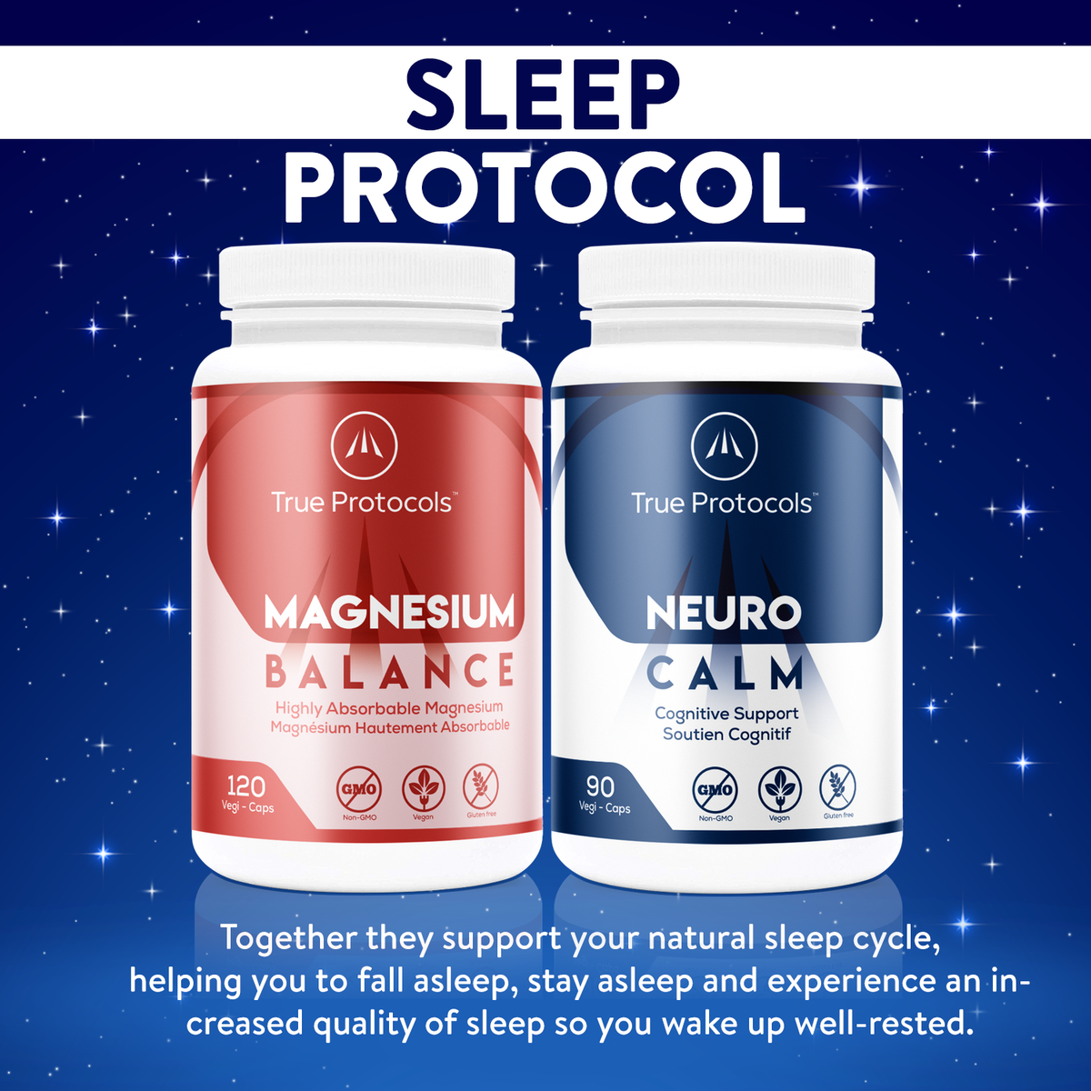 Sleep Protocol - Magnesium Balance &amp; Neuro Calm - Bioavailable Capsules for Optimal Cognitive Health, Energy &amp; Sleep
