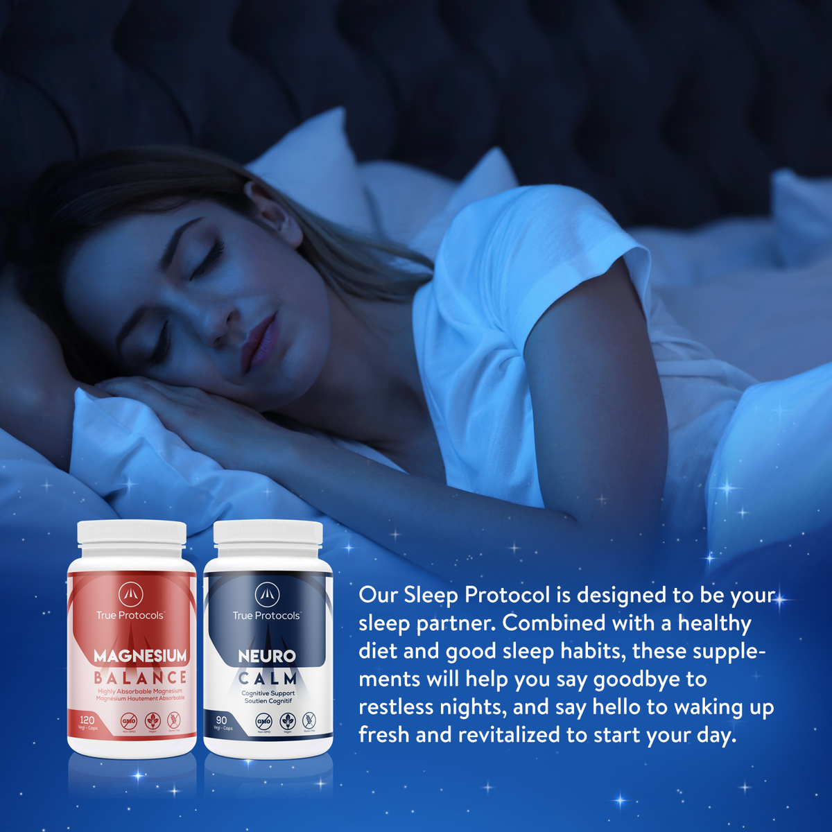 Sleep Protocol - Magnesium Balance &amp; Neuro Calm - Bioavailable Capsules for Optimal Cognitive Health, Energy &amp; Sleep